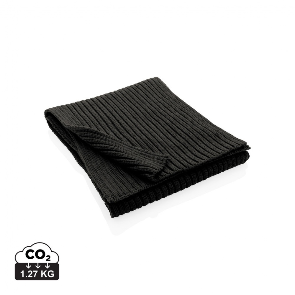 Logotrade promotional giveaway image of: Impact AWARE™ Polylana® knitted scarf 180 x 25cm