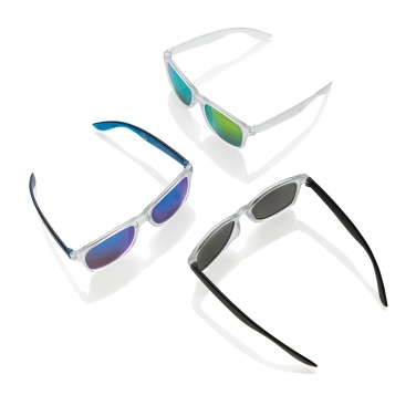 Logo trade promotional item photo of: Gleam RCS recycled PC mirror lens sunglasses