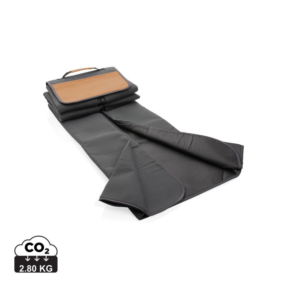 Logo trade advertising product photo of: Impact AWARE™ RPET picnic blanket with PU cover