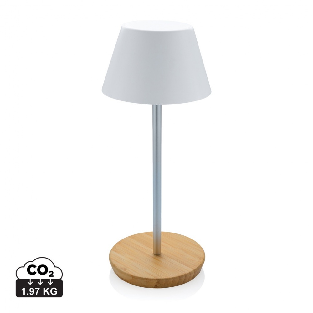 Logo trade promotional gifts picture of: Pure Glow RCS usb-rechargeable recycled plastic table lamp