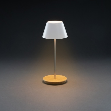 Logotrade advertising products photo of: Pure Glow RCS usb-rechargeable recycled plastic table lamp