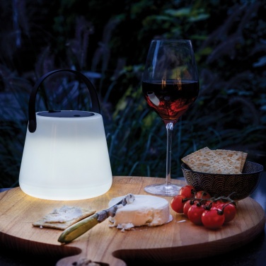 Logo trade promotional item photo of: SolarGlow RCS recycled ABS USB-rechargeable outdoor light