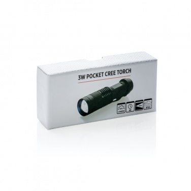 Logo trade promotional giveaway photo of: 3W pocket CREE torch