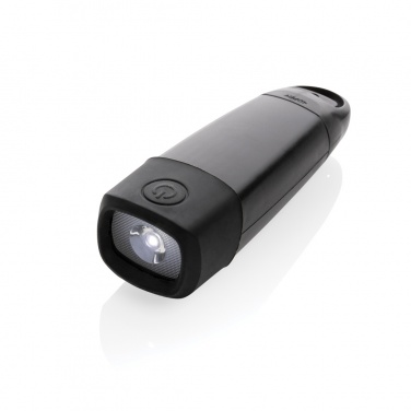 Logotrade advertising product picture of: Lightwave RCS rplastic USB-rechargeable torch with crank