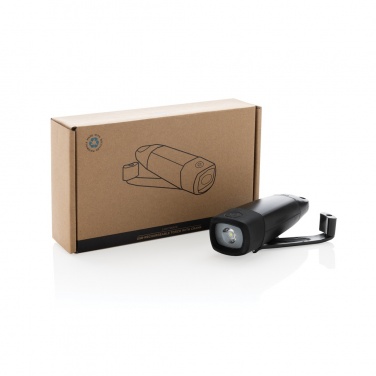 Logo trade promotional giveaways image of: Lightwave RCS rplastic USB-rechargeable torch with crank