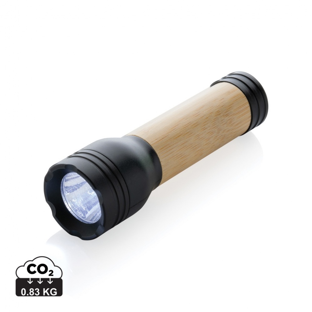 Logo trade corporate gift photo of: Lucid 1W RCS certified recycled plastic & bamboo torch