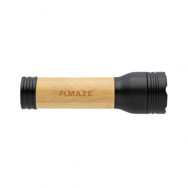 Logotrade promotional giveaways photo of: Lucid 1W RCS certified recycled plastic & bamboo torch