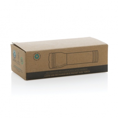 Logotrade promotional gift picture of: Lucid 1W RCS certified recycled plastic & bamboo torch