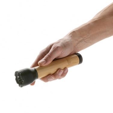 Logo trade corporate gifts picture of: Lucid 5W RCS certified recycled plastic & bamboo torch
