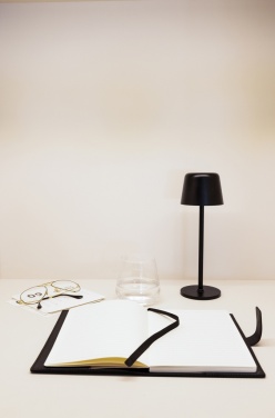 Logo trade promotional gifts picture of: Zenic RCS recycled plastic USB re-chargable table lamp