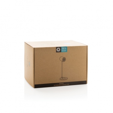 Logo trade corporate gift photo of: Zenara RCS recycled plastic and cork 15W wireless desk lamp
