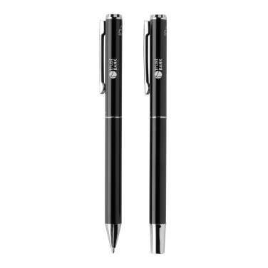 Logotrade business gift image of: Swiss Peak Cedar RCS certified recycled aluminum pen set