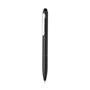 Logo trade promotional item photo of: Kymi RCS certified recycled aluminium pen with stylus