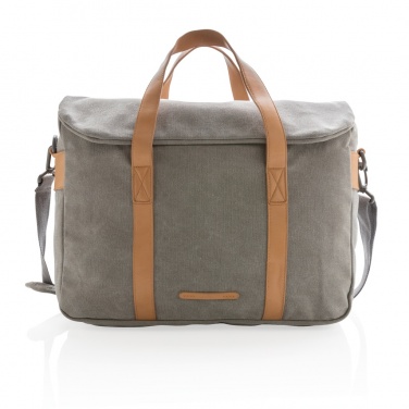 Logo trade promotional item photo of: Canvas laptop bag PVC free