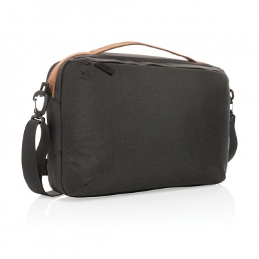 Logo trade promotional merchandise image of: Impact AWARE™ 300D two tone deluxe 15.6" laptop bag