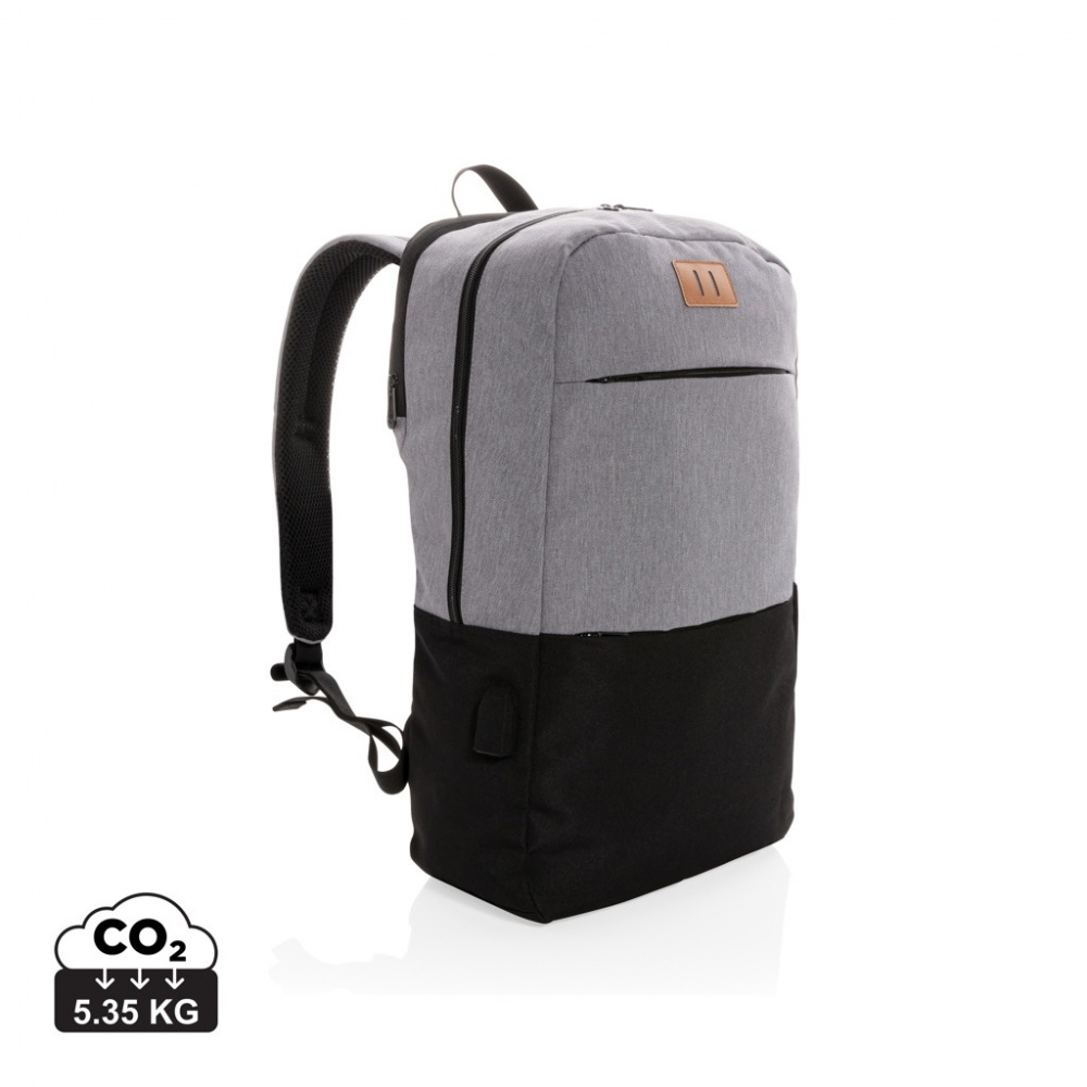 Logotrade promotional giveaways photo of: Modern 15.6" USB & RFID laptop backpack PVC free