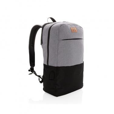 Logo trade advertising products image of: Modern 15.6" USB & RFID laptop backpack PVC free