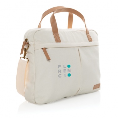 Logo trade promotional giveaways image of: Impact AWARE™ 16 oz. recycled canvas laptop bag
