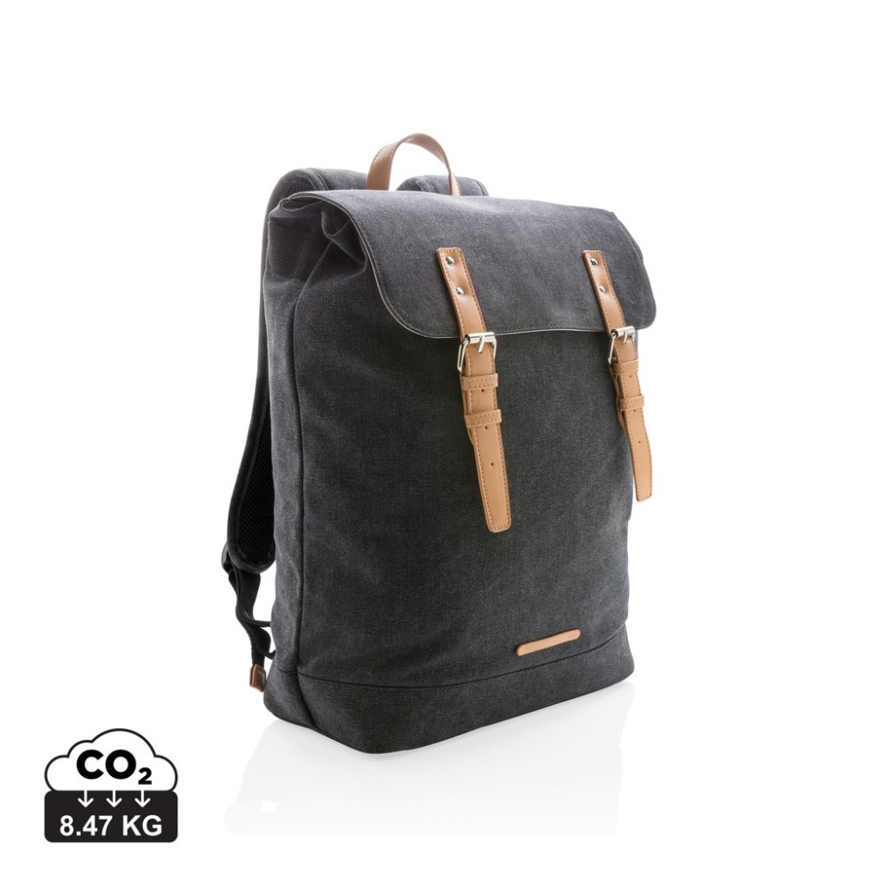 Logotrade advertising product image of: Canvas laptop backpack PVC free