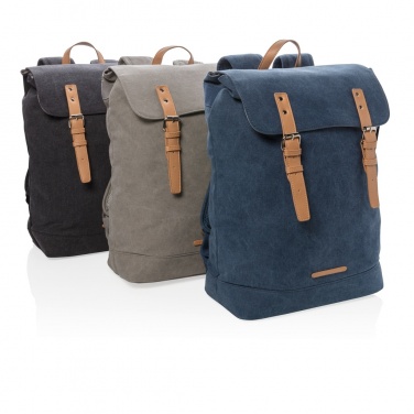 Logo trade advertising products picture of: Canvas laptop backpack PVC free