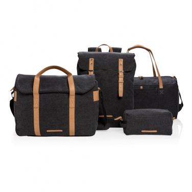 Logo trade promotional giveaway photo of: Canvas laptop backpack PVC free
