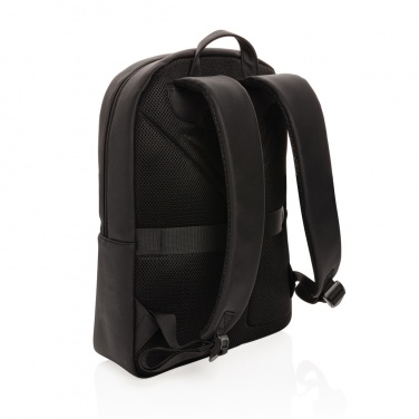 Logo trade promotional item photo of: Swiss Peak deluxe PU laptop backpack PVC free
