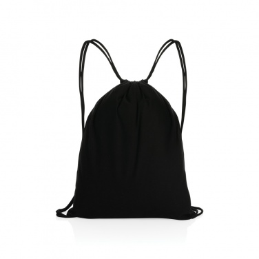 Logo trade corporate gifts image of: Impact AWARE™ recycled cotton drawstring backpack 145g