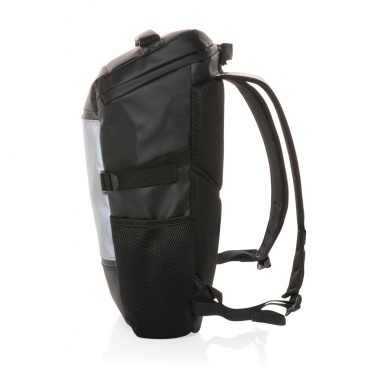 Logo trade promotional gift photo of: PU high visibility easy access 15.6" laptop backpack