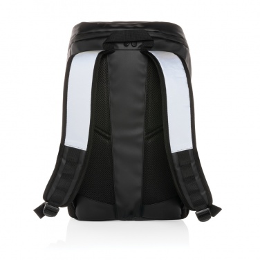 Logo trade business gift photo of: PU high visibility easy access 15.6" laptop backpack
