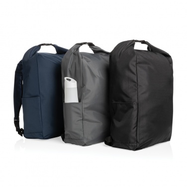 Logo trade promotional gift photo of: Impact AWARE™ RPET lightweight rolltop backpack