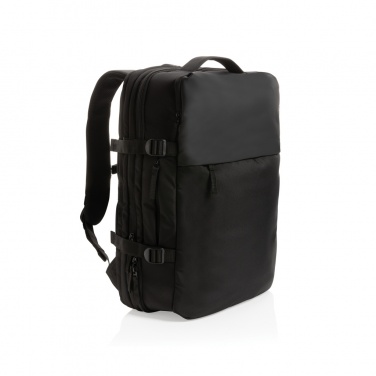 Logo trade business gifts image of: Swiss Peak AWARE™ RPET 15.6' expandable weekend backpack