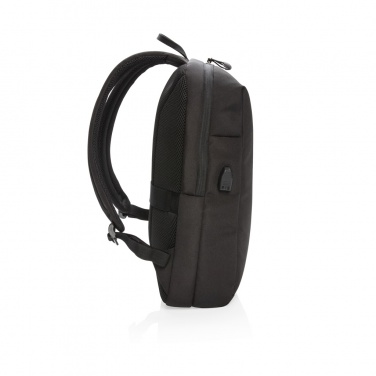 Logo trade corporate gift photo of: Swiss Peak AWARE™ RFID and USB A laptop backpack