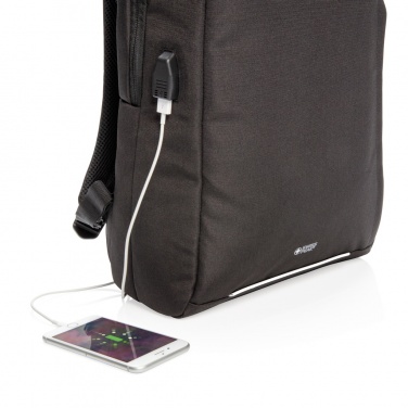 Logo trade promotional giveaway photo of: Swiss Peak AWARE™ RFID and USB A laptop backpack