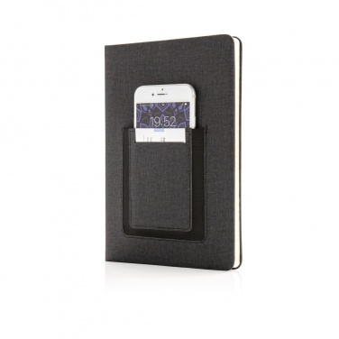 Logotrade promotional gifts photo of: Deluxe A5 Notebook with phone pocket