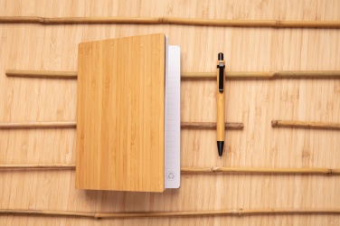Logotrade promotional gifts photo of: A5 Bamboo notebook & pen set
