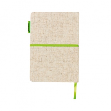 Logo trade promotional giveaway photo of: A5 jute notebook