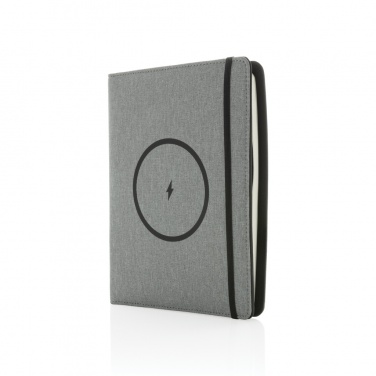 Logotrade corporate gift picture of: Air 5W wireless charging notebook with 5000mAh powerbank