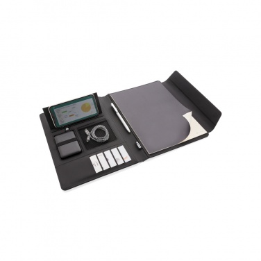 Logotrade promotional giveaway image of: Fiko 5W wireless charging portfolio A4 with powerbank