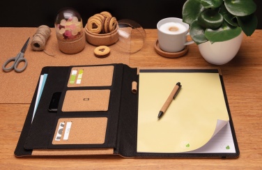 Logotrade promotional merchandise photo of: Deluxe cork portfolio A4 with pen