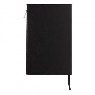 Logotrade promotional gift image of: Swiss Peak A5 PU notebook with zipper pocket