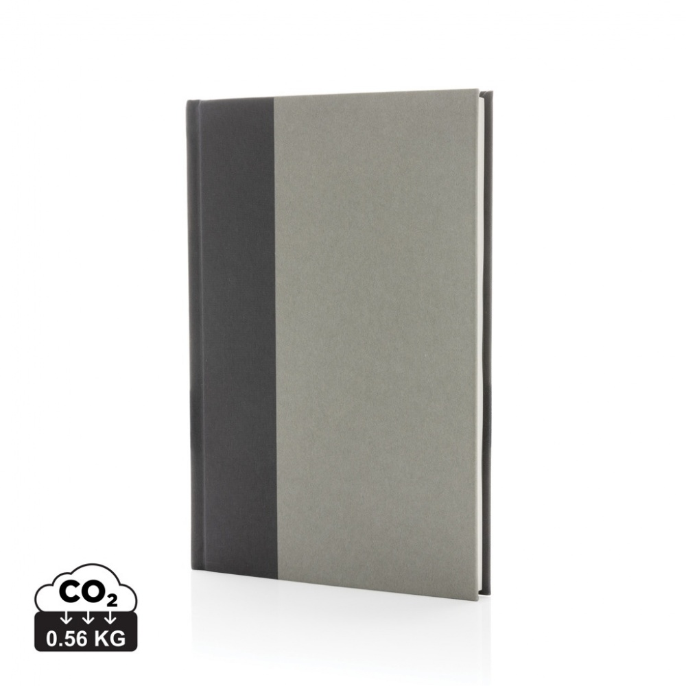 Logo trade business gifts image of: Words GRS certified RPET & Kraft A5 notebook