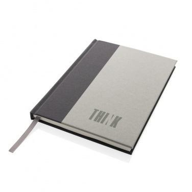 Logo trade promotional giveaways image of: Words GRS certified RPET & Kraft A5 notebook