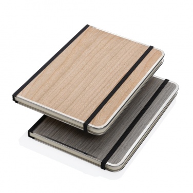 Logo trade promotional item photo of: Treeline A5 wooden cover deluxe notebook