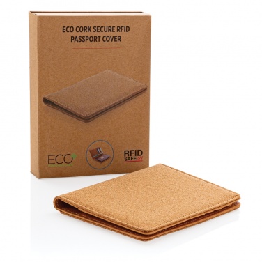 Logo trade advertising products picture of: Cork secure RFID passport cover