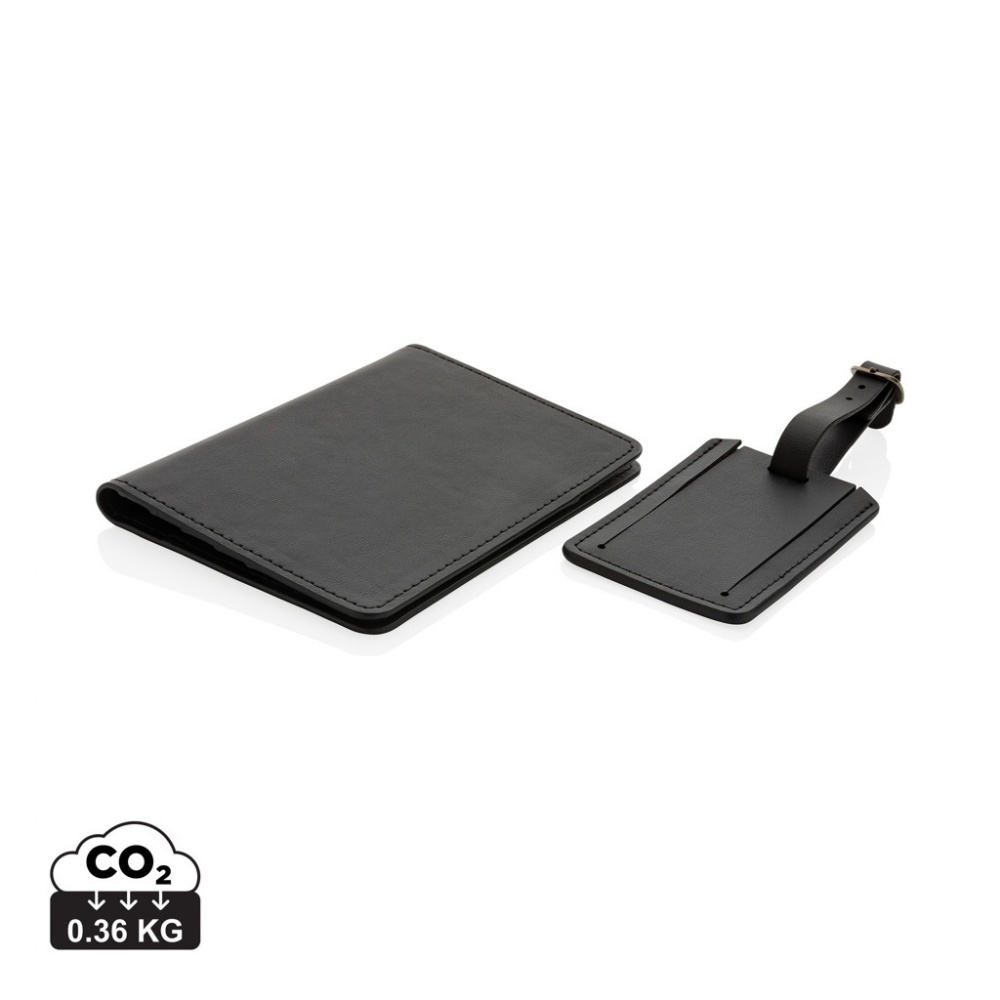 Logotrade corporate gift image of: Swiss Peak GRS recycled PU travel gift set