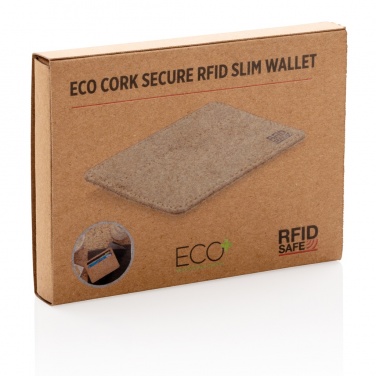 Logo trade promotional merchandise image of: Cork secure RFID slim wallet