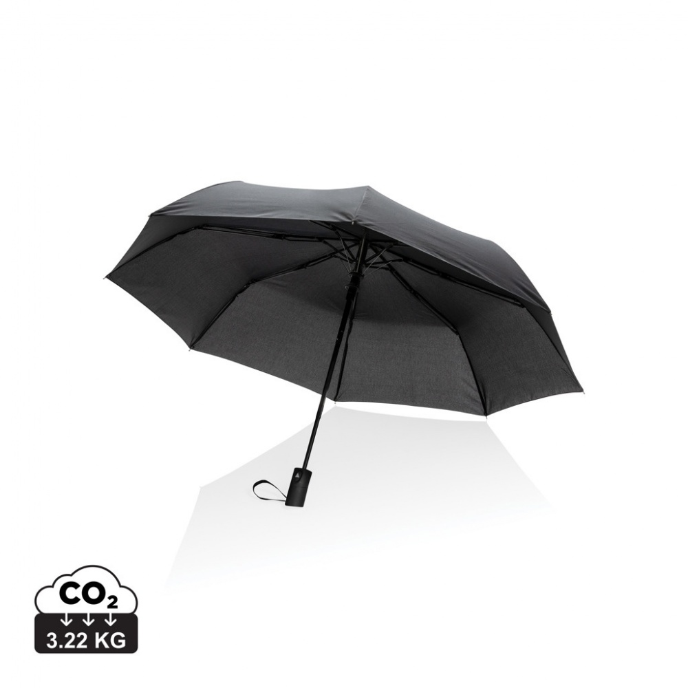 Logo trade corporate gift photo of: 21" Impact AWARE™ RPET 190T mini auto open umbrella