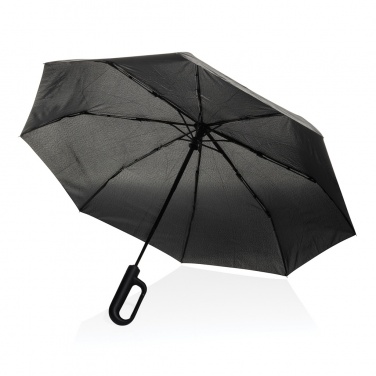 Logo trade promotional merchandise picture of: Yara 21" AWARE™ RPET solid colour umbrella with carabiner