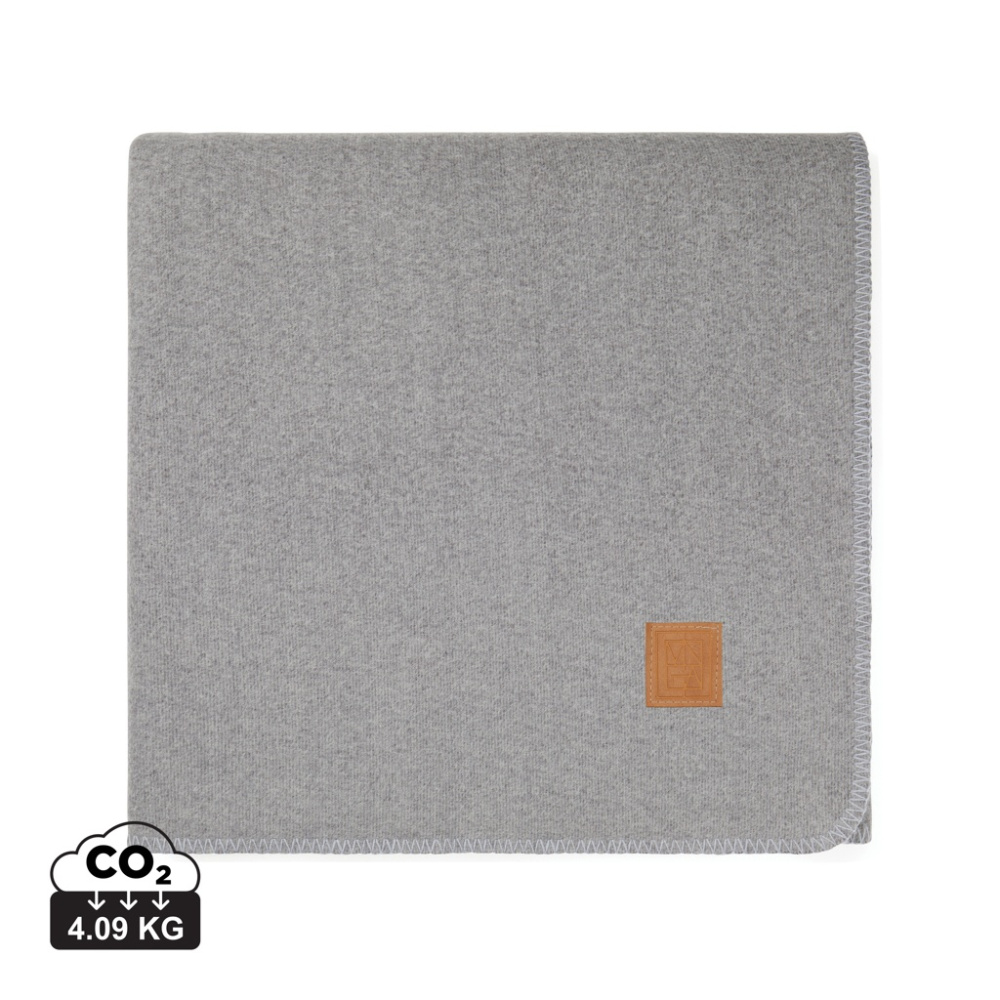 Logo trade promotional giveaways image of: VINGA Moulton GRS RPET blanket