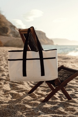Logo trade promotional gift photo of: VINGA Volonne AWARE™ recycled canvas beach bag